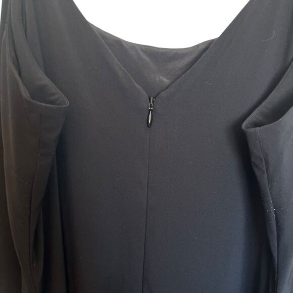 Athleta It's A Wrap Romper Wide Leg Jumpsuit Black Athletic Travel Plus Size 16 - Picture 5 of 13